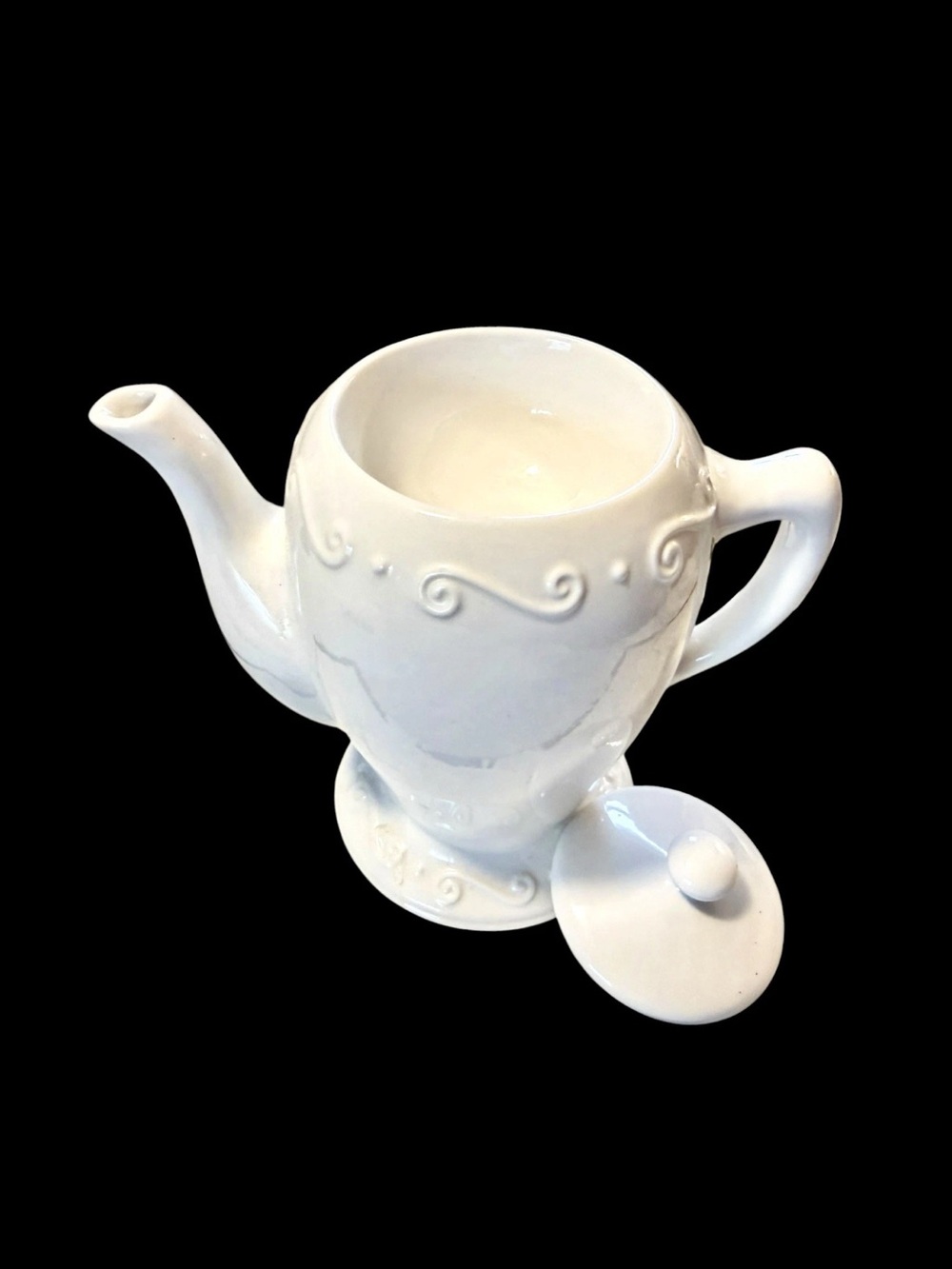 PartyLite Ceramic Wax Tart Warmer Teapot Shape With Lid 8” - Picture 3 of 5